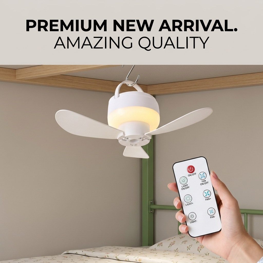 Outdoor Camping Cot - Piccolo Ventilatore da Soffitto Portatile USB,