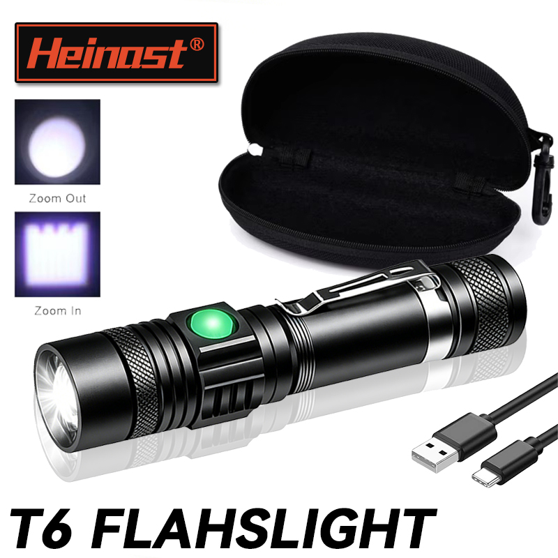 Headlamp - Torcia LED T6 Ricaricabile, Torcia Zoomabile