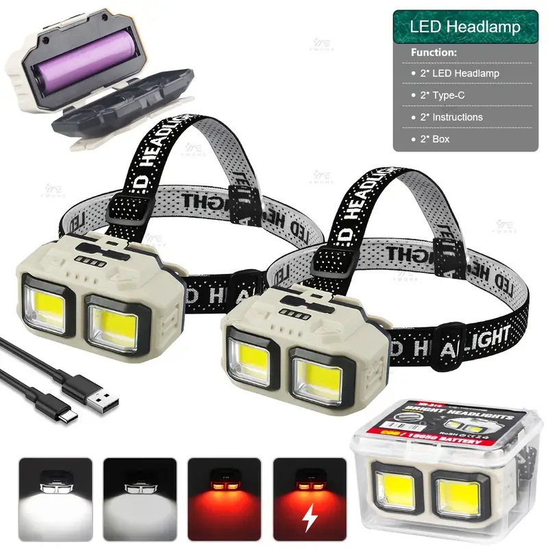 Headlamp - Lampada frontale a LED COB Lampada