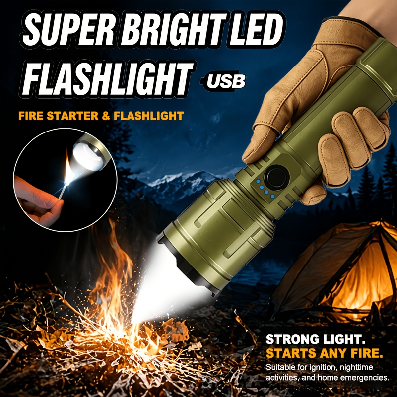Battery Outdoor Camping - Torcia con Accendino e Power Bank