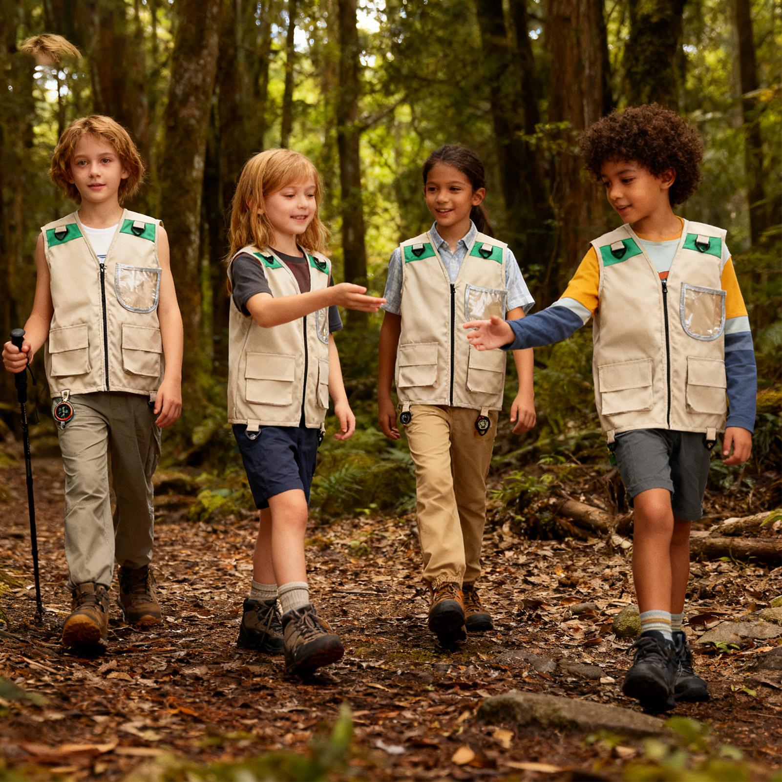 Outdoor Camping Kids Activities - Gilet cargo per bambini Giacca senza
