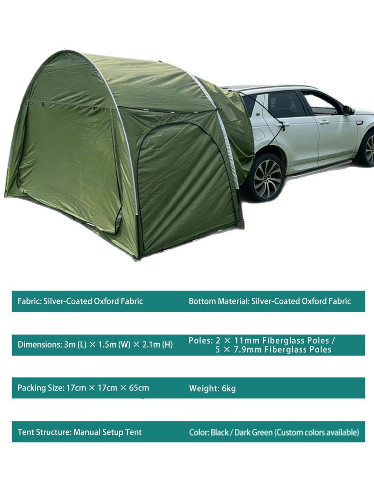 Outdoor Camping Car Tent - Tenda Posteriore per Auto, Tenda da