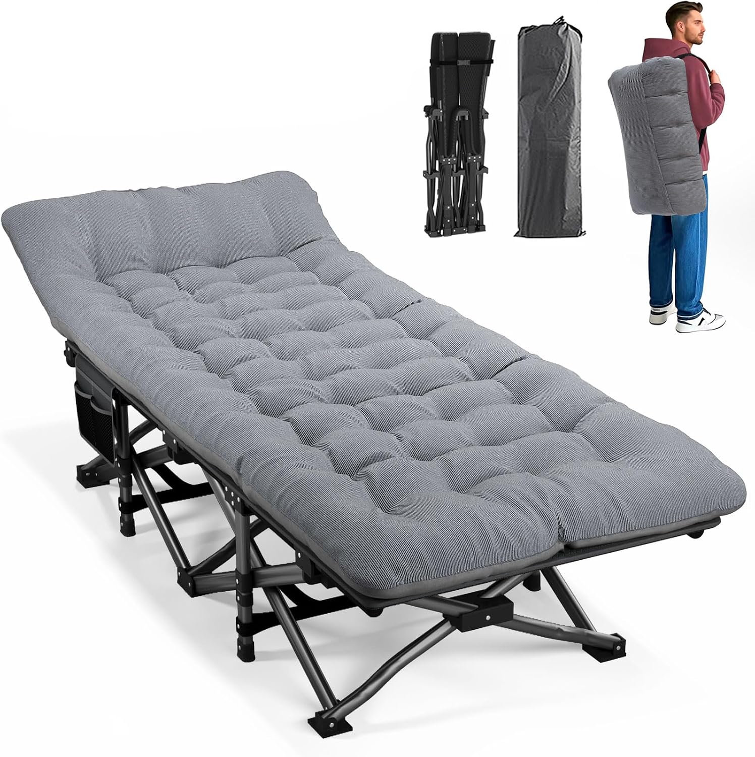 Outdoor Camping Cot - Lettino da campeggio per adulti con