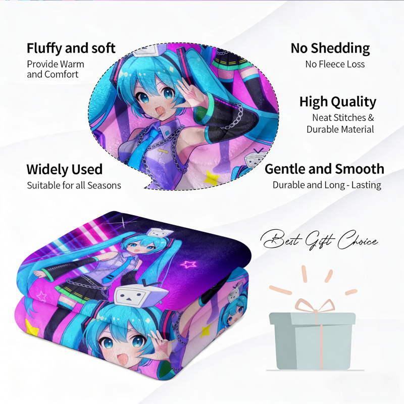 Coperta in flanella Hatsune Mi - Outdoor Camping Anime recensione e prezzo