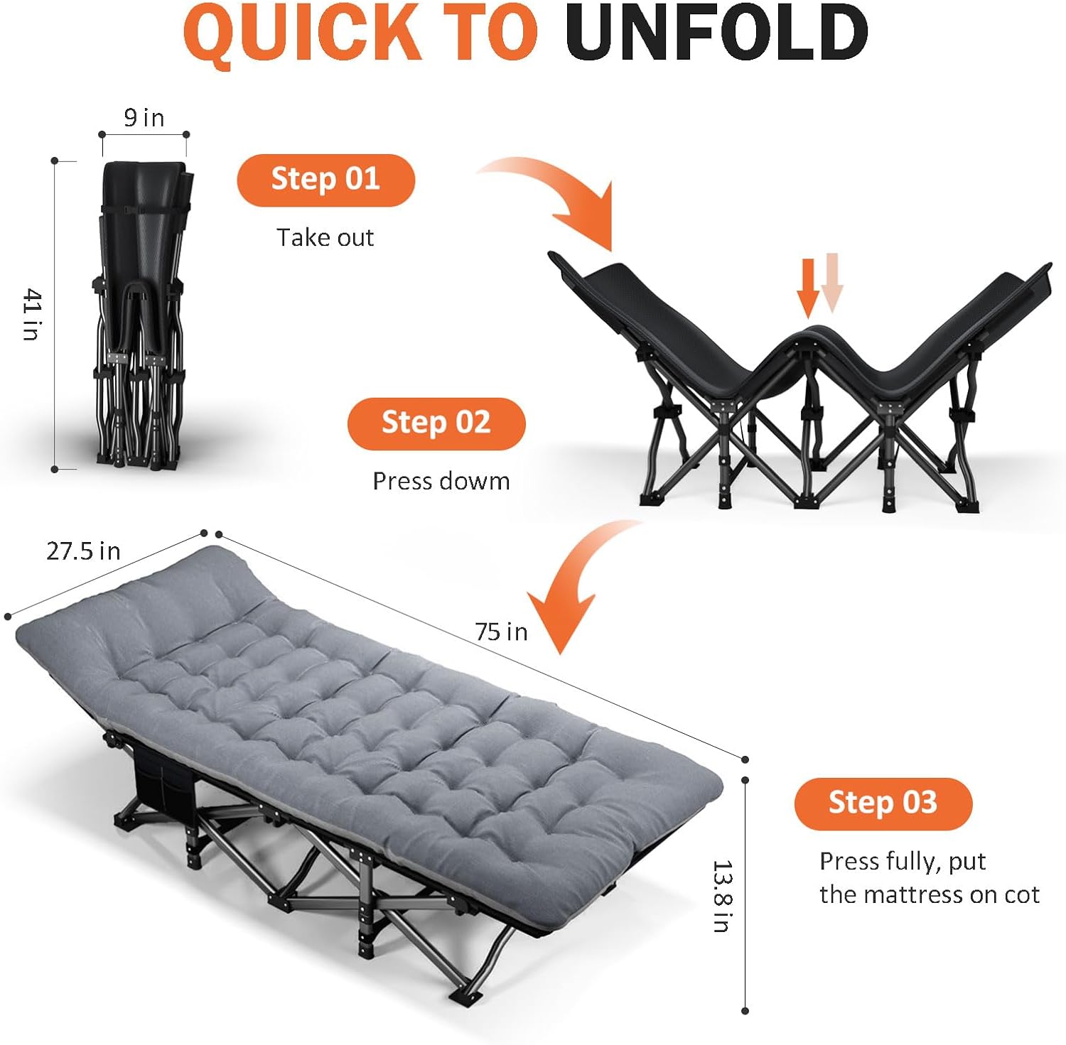 Lettino da campeggio per adult - Outdoor Camping Cot recensione e prezzo