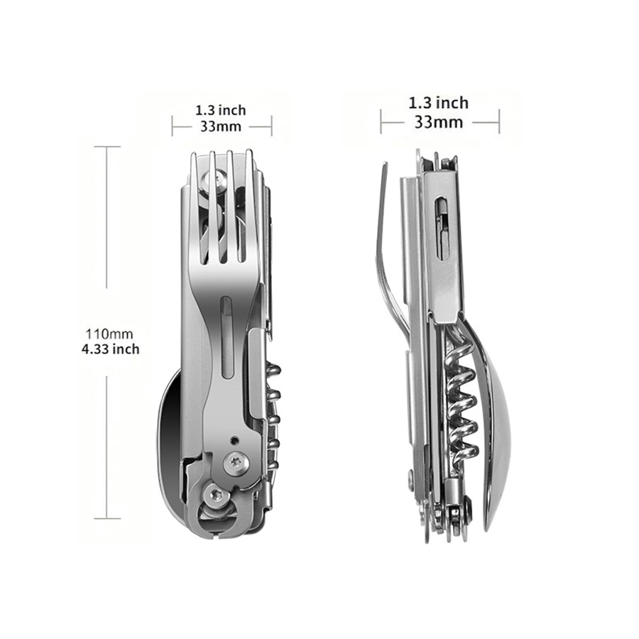 1 pz 6 in 1 set di posate mult - Outdoor Camping Meals recensione e prezzo
