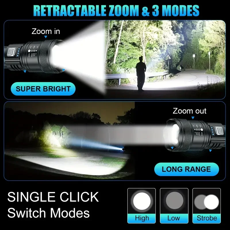 Torcia tattica a LED 2000LM To - Battery Outdoor Camping recensione e prezzo
